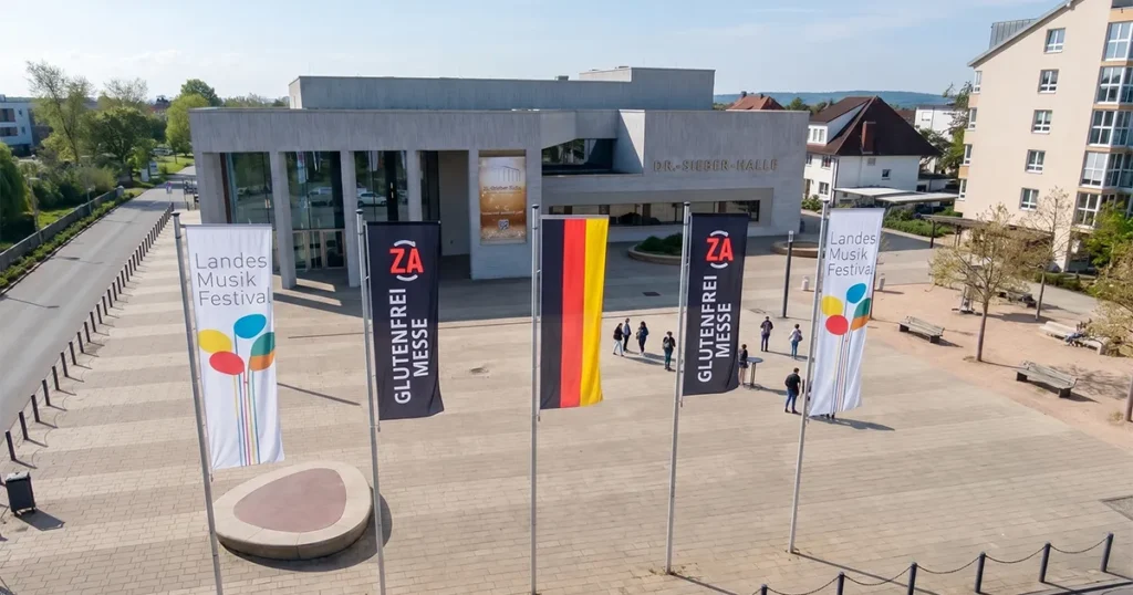 Glutenfrei Messe Halle Vorplatz Sharing